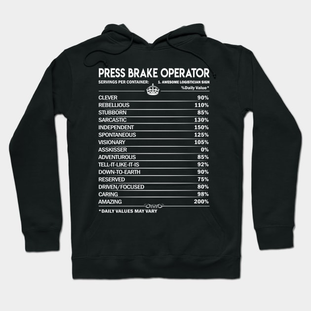 Press Brake Operator T Shirt - Press Brake Operator Factors Daily Gift Item Tee Hoodie by Jolly358